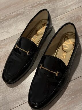 Sam Edelman Black Patent Leather Loraine Loafers